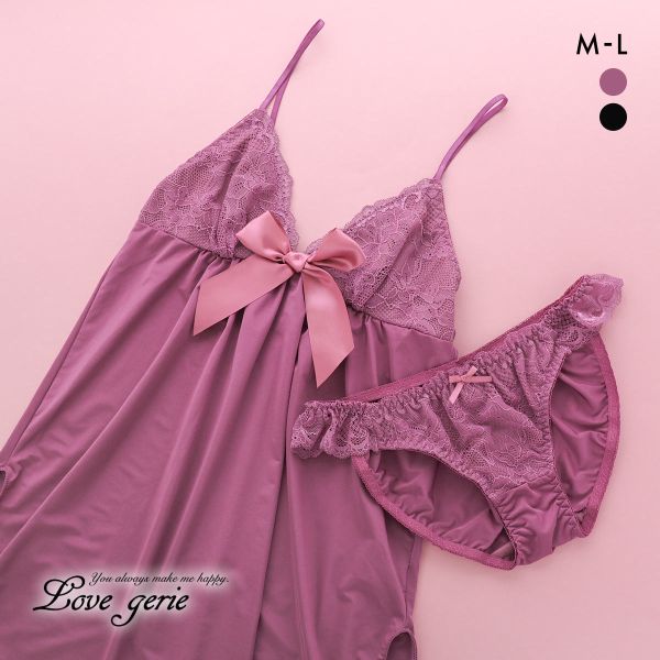 ラブジェリー ラシャスレース セットアップ キャミソール ベビードール ショーツ セット ML スリップ ランジェリー