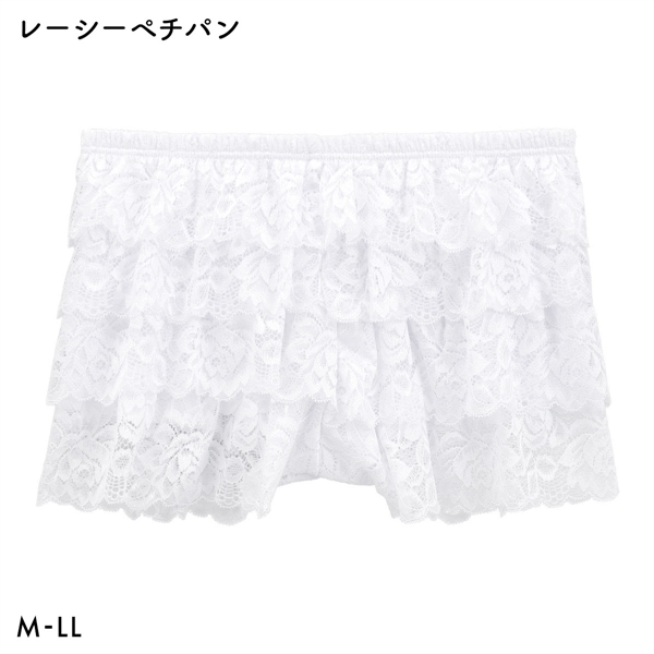レーシーぺチパン ふりふり 見せパン フリル ショートパンツ M L LL 1分丈 パジャマ ペチパン インナーボトム コスプレ