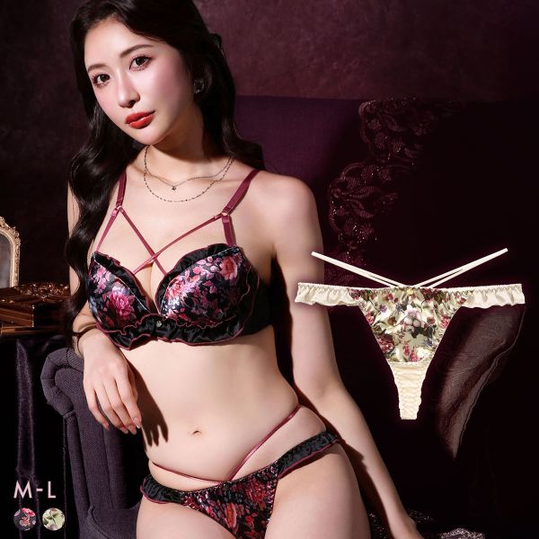 ラブジェリー フラワーフィースト Tバックショーツ ML 総レース Tショーツ タンガ ソング Love gerie