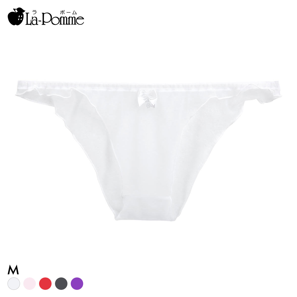 ラポーム 20ハーフ ハーフバック ショーツ レディース 日本製 La-Pomme(WH-ホワイト-M)