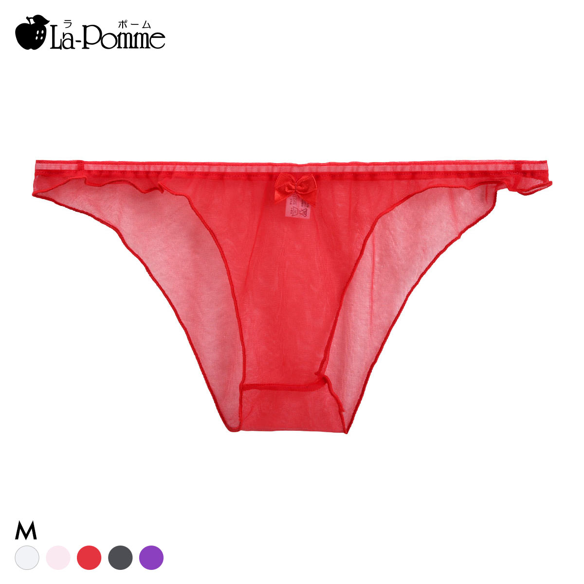 ラポーム 20ハーフ ハーフバック ショーツ レディース 日本製 La-Pomme(RE-レッド-M)