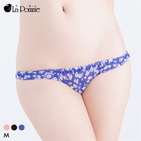 ラポーム La-Pomme by petite mignon 花柄 インゴム フルバック ショーツ レディース 日本製