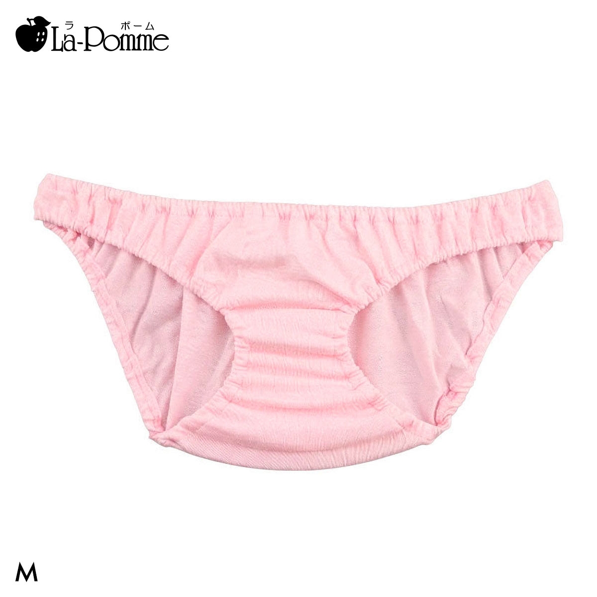 ラポーム by petite mignon ローライズ コットン スキャンティ レディース インゴム フルバック ショーツ 日本製 La-Pomme(PI-ピンク-M)