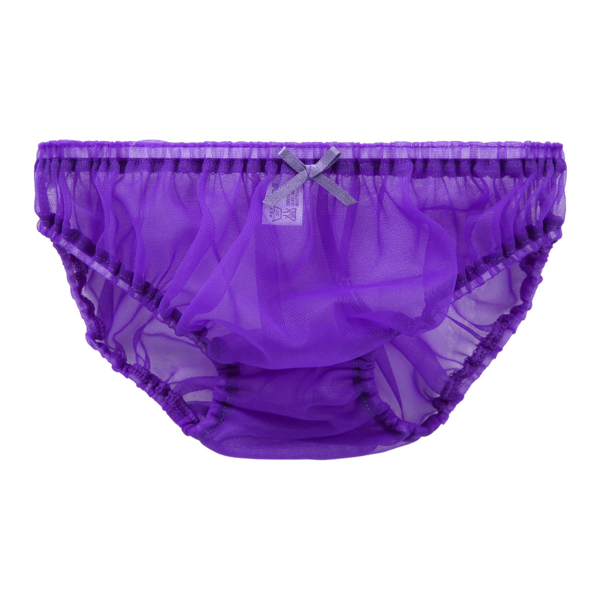 ラポーム La-Pomme by petite mignon シースルー スキャンティー フルバック レディース 日本製 単品(PU-パープル-M)