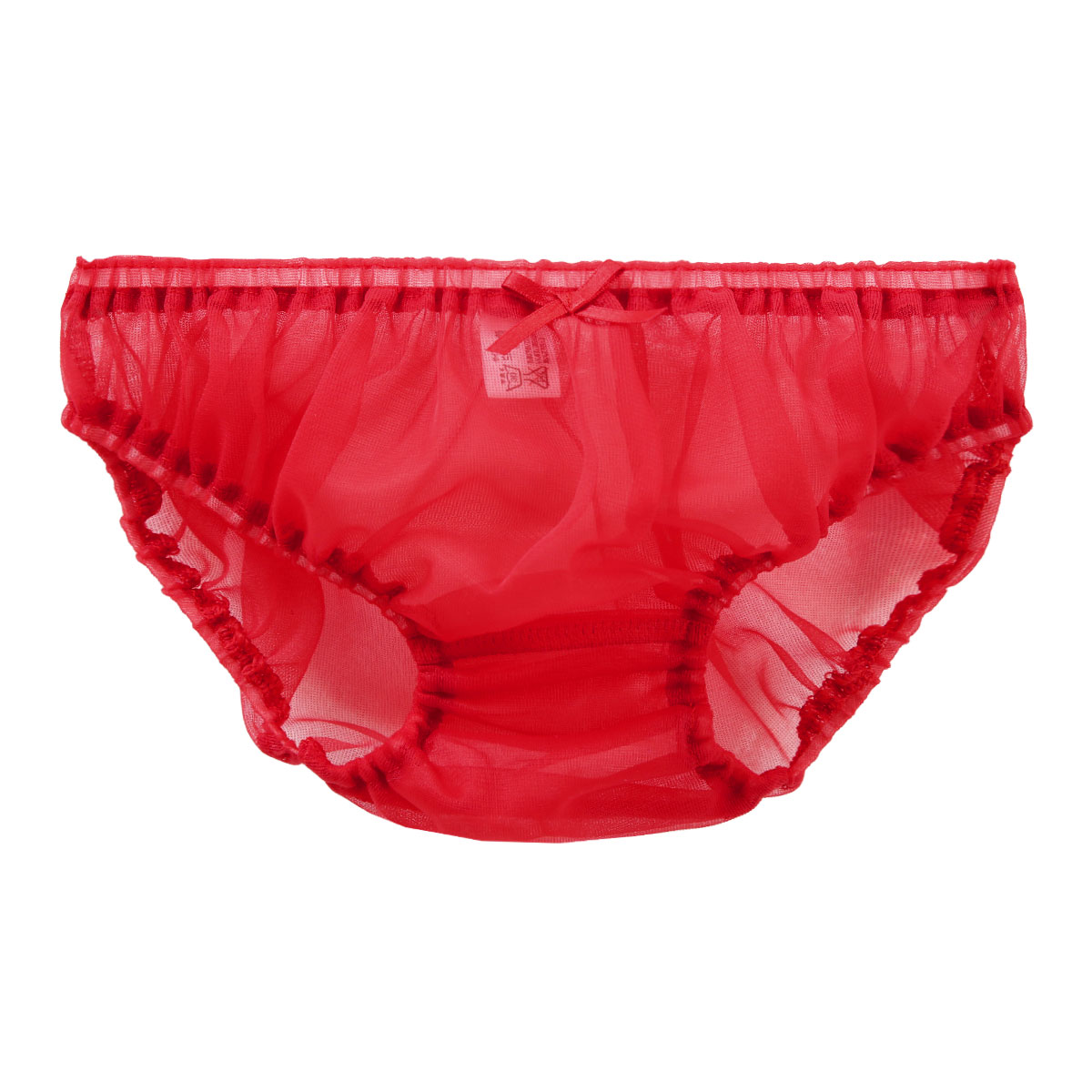 ラポーム La-Pomme by petite mignon シースルー スキャンティー フルバック レディース 日本製 単品(RE-レッド-M)