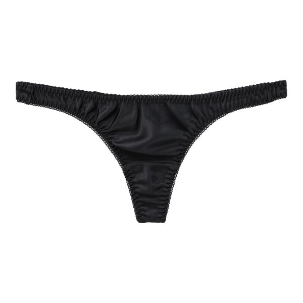 ラポーム La-Pomme サテン地 Tバック ショーツ レディース 日本製 単品