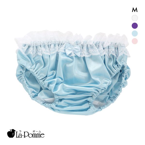 ラポーム レース付き フェリカ スキャンティー フルバック ショーツ レディース インゴム 日本製 La-Pomme by petite mignon
