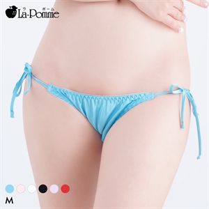 ラポーム サテン 横ヒモ フルバック ショーツ レディース 紐パン 日本製 単品 La-Pomme