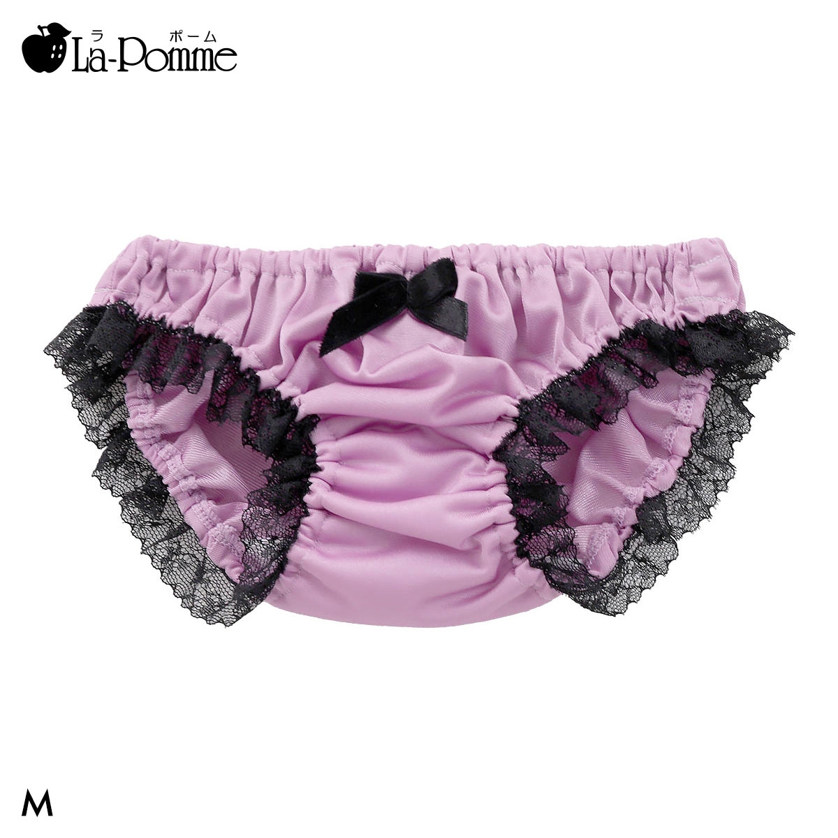 ラポーム La-Pomme by petite mignon ソアリス インゴム フルバック ショーツ レディース 日本製(PU-パープル-M)