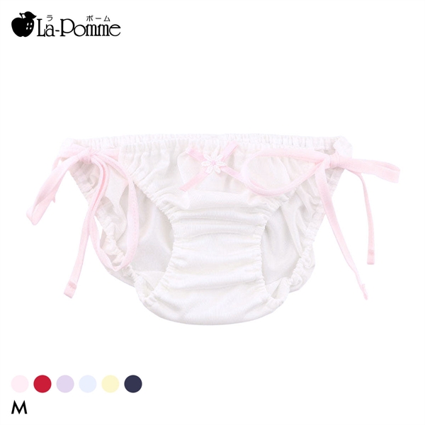 ラポーム by petite mignon ソアリス 横ヒモ インゴム スキャンティ フルバック ショーツ レディース 紐パン La-Pomme