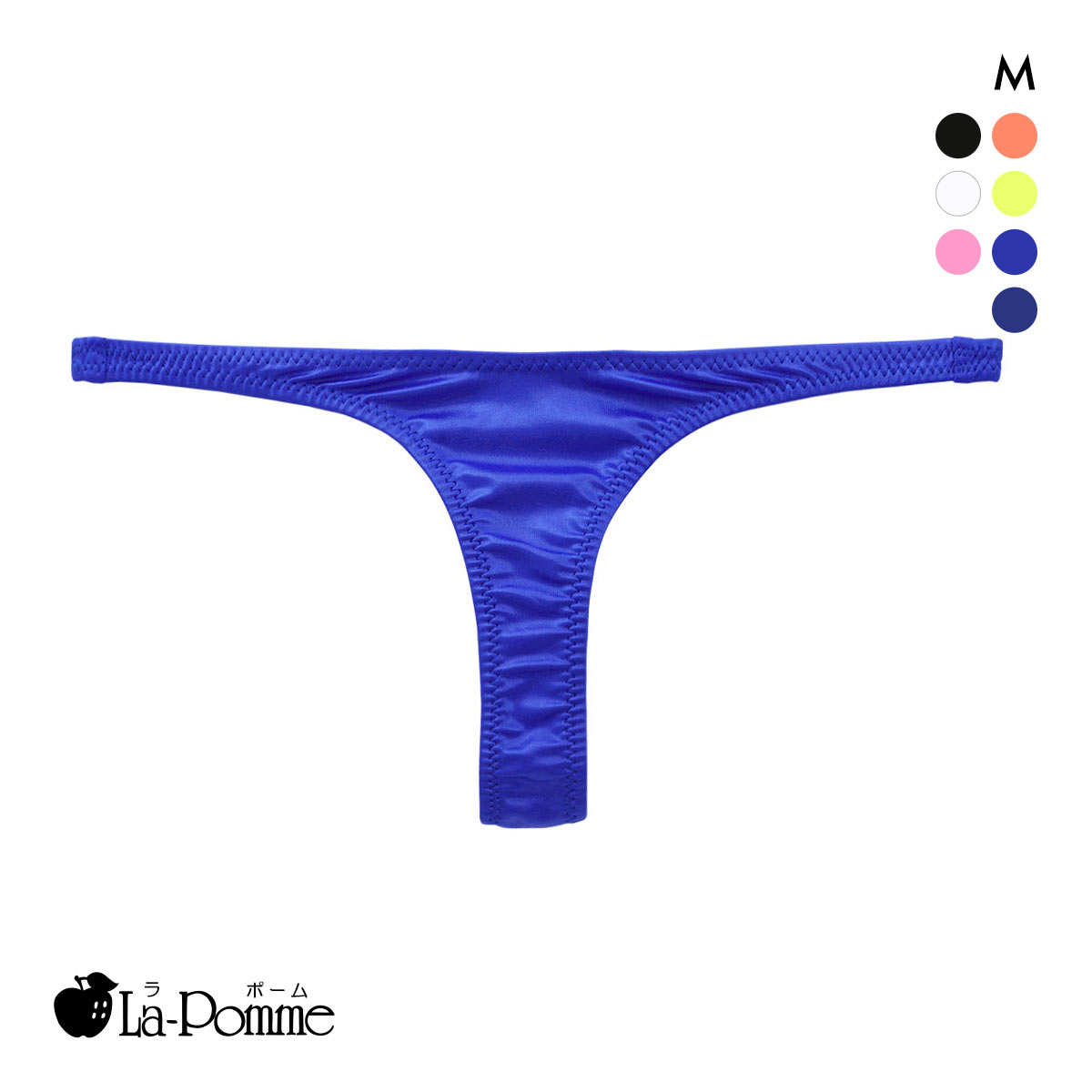 ラポーム スーパーWET Tフロント Tバック ショーツ レディース 日本製 La-Pomme(BU-ブルー-M)