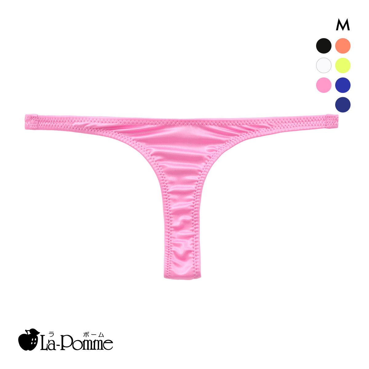ラポーム スーパーWET Tフロント Tバック ショーツ レディース 日本製 La-Pomme(PI-ピンク-M)