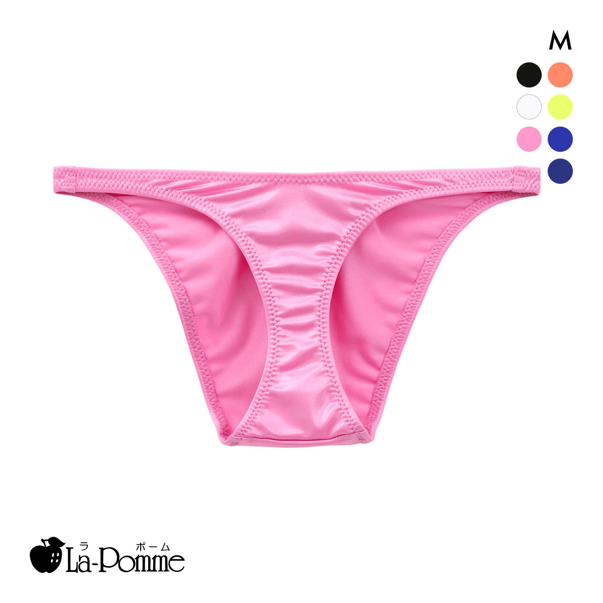 ラポーム スーパーWET Tフロント ハーフバック ショーツ レディース 日本製 La-Pomme(PI-ピンク-M)