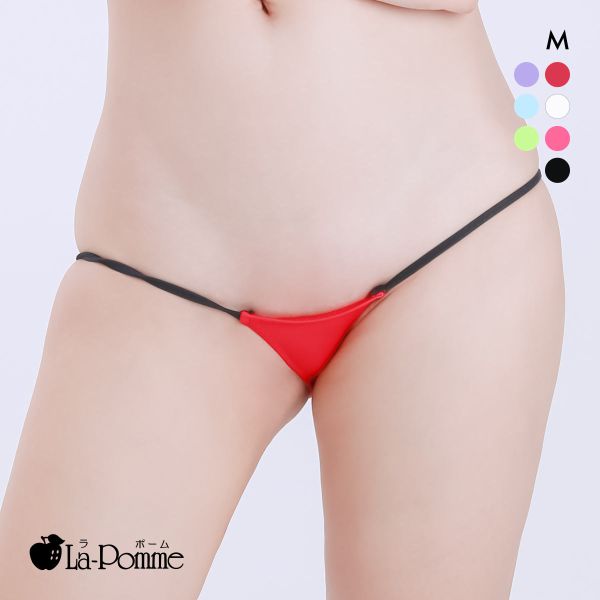 ラポーム バイカラー 極小 ハーフバック ショーツ レディース 日本製 La-Pomme