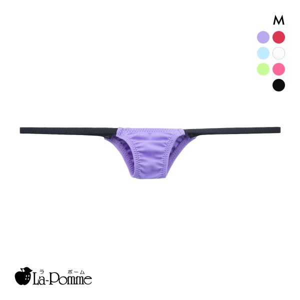 ラポーム バイカラー 極小 ハーフバック ショーツ レディース 日本製 La-Pomme
