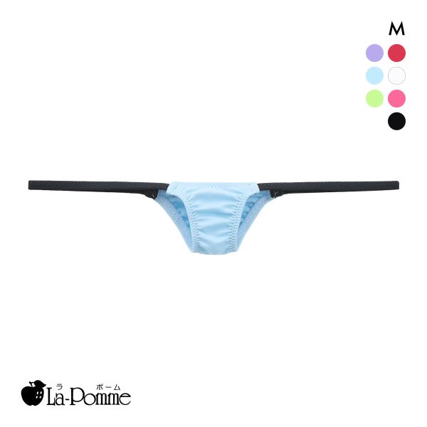ラポーム バイカラー 極小 ハーフバック ショーツ レディース 日本製 La-Pomme