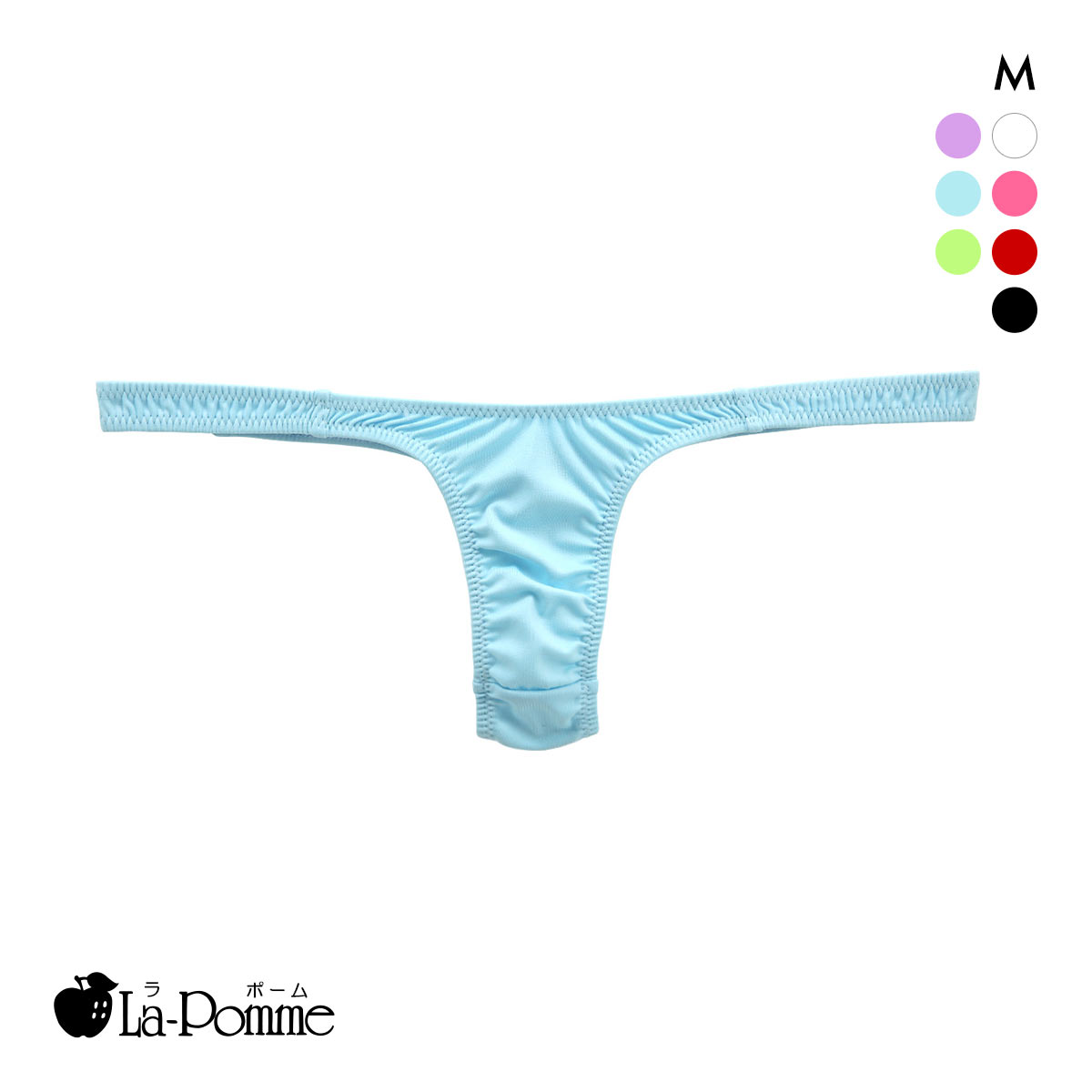 ラポーム 超ハイレグ Tバック ショーツ レディース 日本製 La-Pomme(TU-ターコイズ-M)
