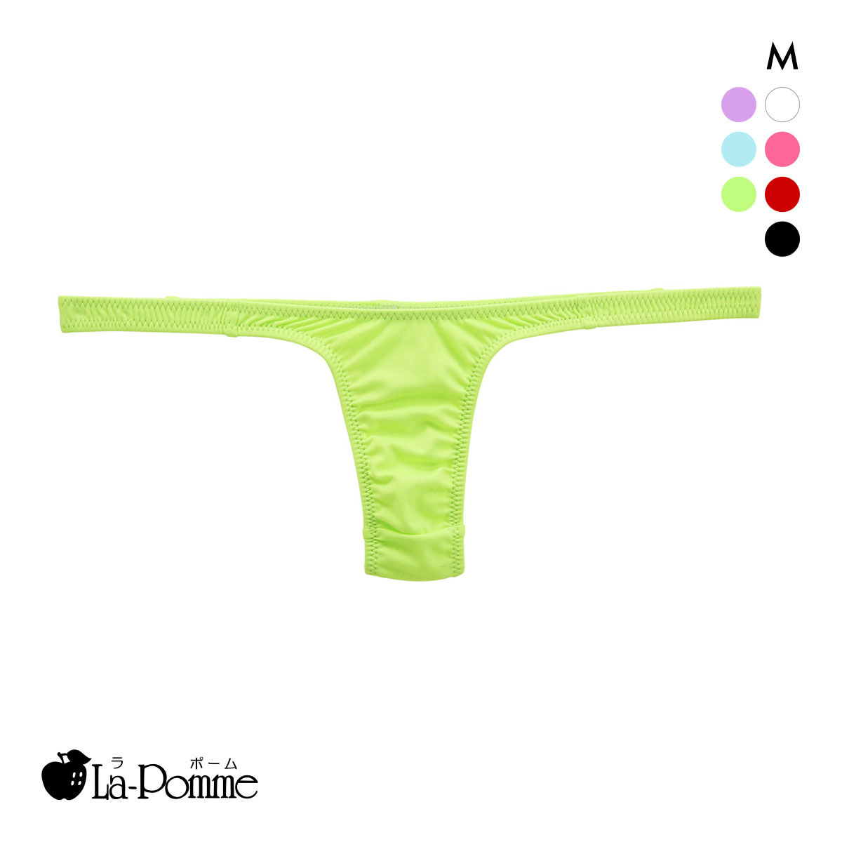 ラポーム 超ハイレグ Tバック ショーツ レディース 日本製 La-Pomme(LM-ライム-M)