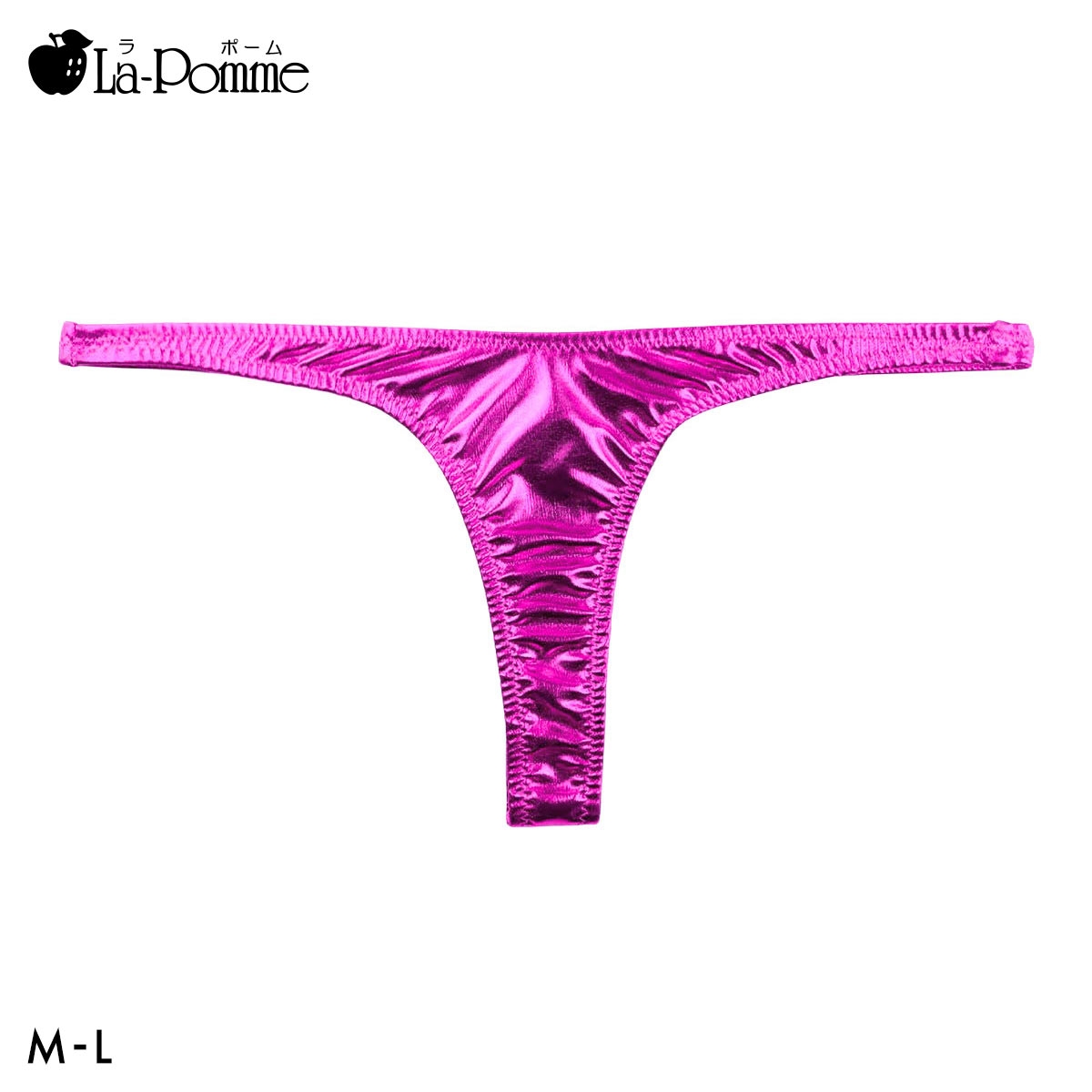 ラポーム メタリック ハイレグ Tバック ショーツ レディース 日本製 La-Pomme(RO-ローズ-M)