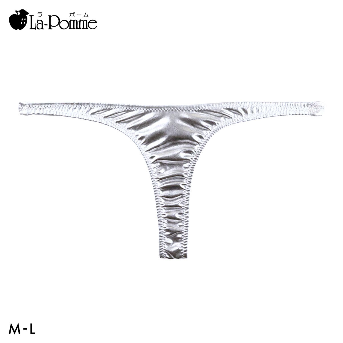 ラポーム メタリック ハイレグ Tバック ショーツ レディース 日本製 La-Pomme(SL-シルバー-M)