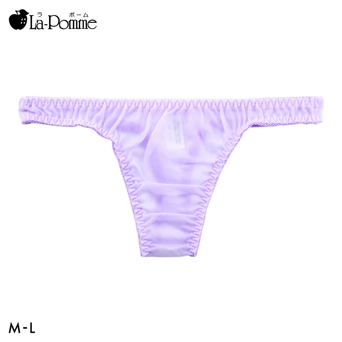 ラポーム NHK生地 プレーン Tバック ショーツ レディース 日本製 La-Pomme(PU-パープル-M)
