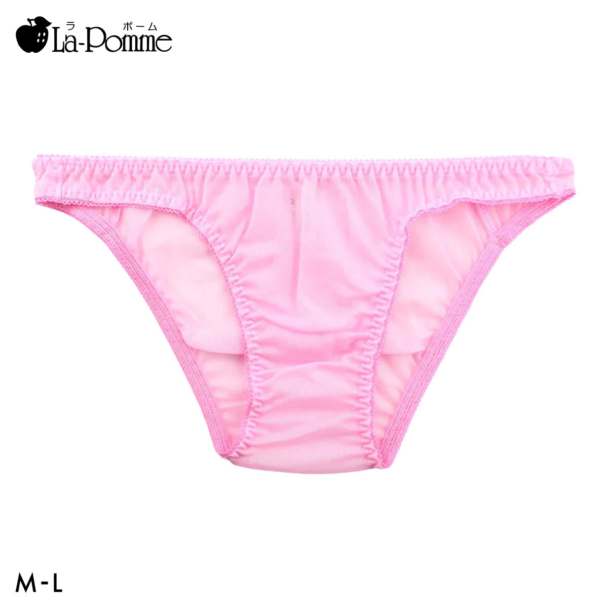 ラポーム NHK生地 プレーン フルバック ショーツ レディース 日本製 La-Pomme(PI-ピンク-M)