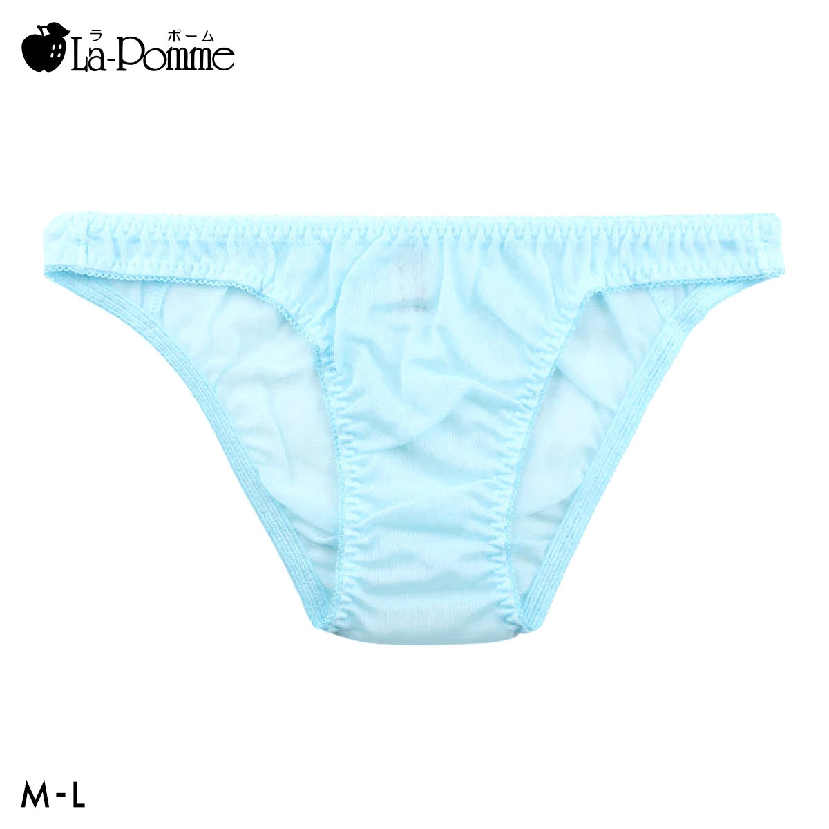 ラポーム NHK生地 プレーン フルバック ショーツ レディース 日本製 La-Pomme(TU-ターコイズ-M)