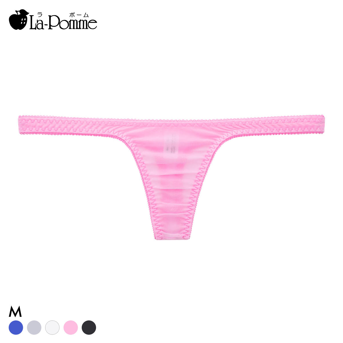 ラポーム プレーン Tバック ショーツ レディース 日本製 La-Pomme(PI-ピンク-M)