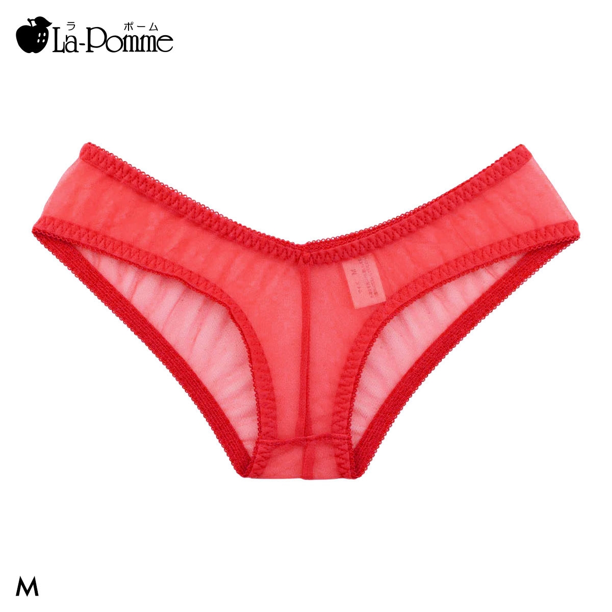 ラポーム 20ハーフ ローライズ フルバック ショーツ レディース 日本製 La-Pomme(RE-レッド-M)