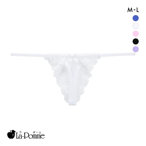 ラポーム Tフロント レース ハーフバック ショーツ レディース 日本製 La-Pomme