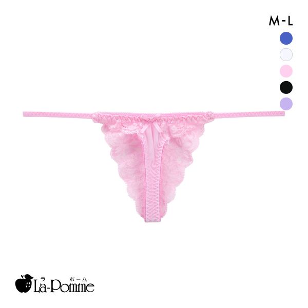 ラポーム Tフロント レース ハーフバック ショーツ レディース 日本製 La-Pomme