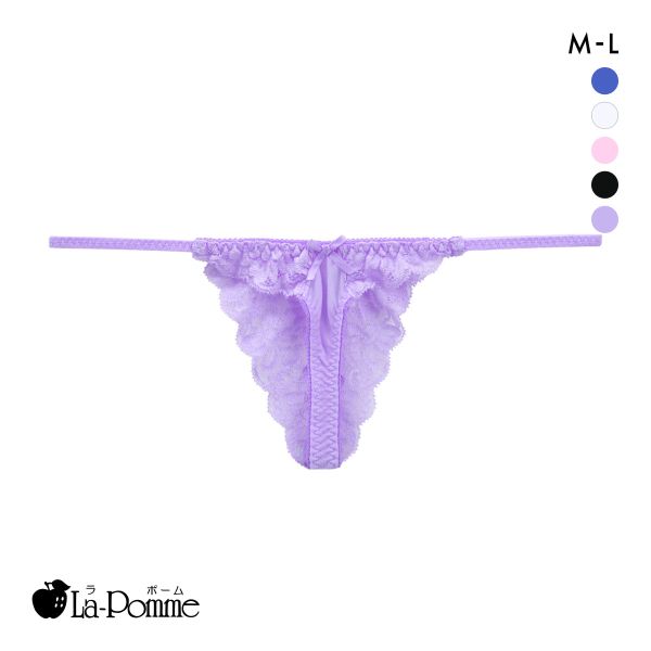 ラポーム Tフロント レース ハーフバック ショーツ レディース 日本製 La-Pomme