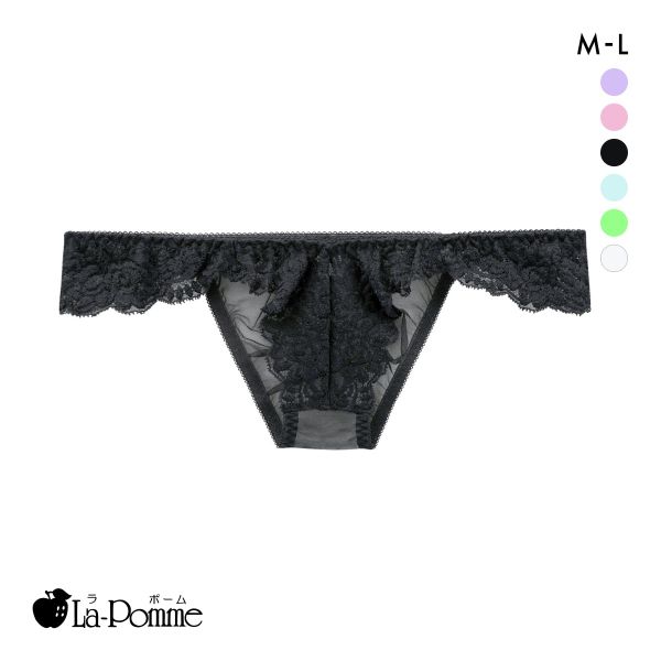 ラポーム レース＋ハーフコンビ ハーフバック ショーツ レディース 日本製 La-Pomme