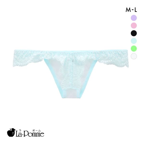ラポーム レース＋ハーフコンビ ハーフバック ショーツ レディース 日本製 La-Pomme