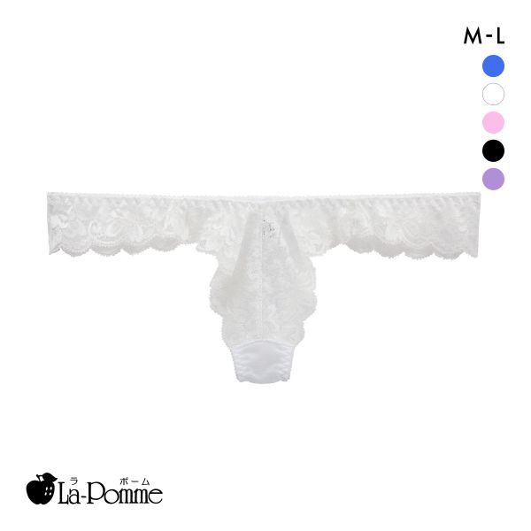 ラポーム レースコンビ Tバック ショーツ レディース 日本製 La-Pomme