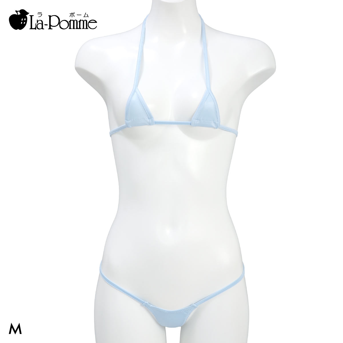 ラポーム K2S 三角ブラ＆Tバックショーツセット レディース La-Pomme 日本製(SX-サックス-M)