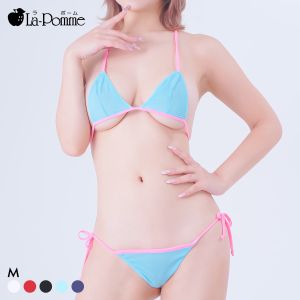 ラポーム マイクロ 三角ブラ＆ミニビキニショーツセット レディース La-Pomme