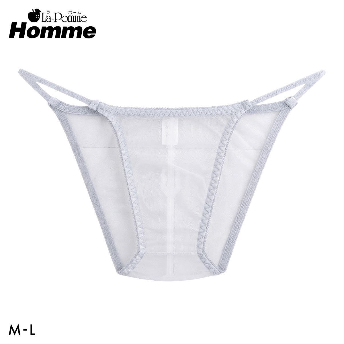 【La-Pomme Homme】20ハーフ HB メンズ 日本製(GY-グレー-M)