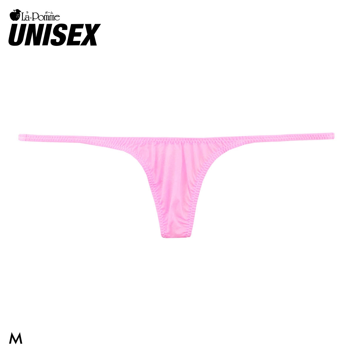 ラポーム ユニセックス 極小 Tバック ビキニ メンズ レディース La-Pomme UNISEX(PI-ピンク-M)