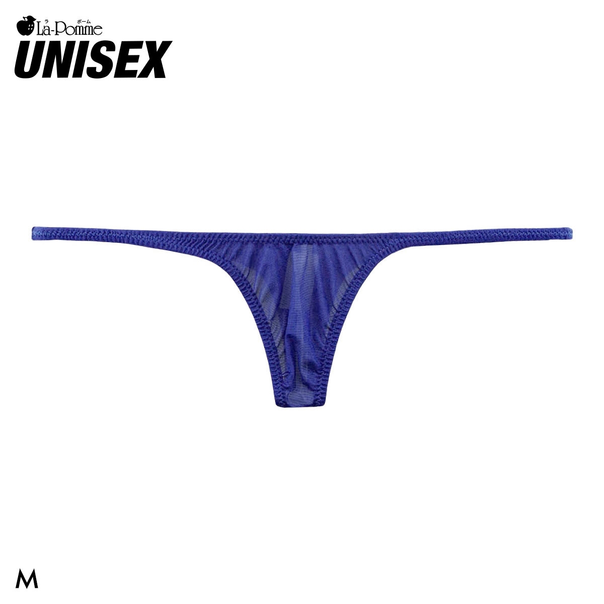 ラポーム ユニセックス 極小 Tバック ビキニ メンズ レディース La-Pomme UNISEX(NV-ネイビー-M)