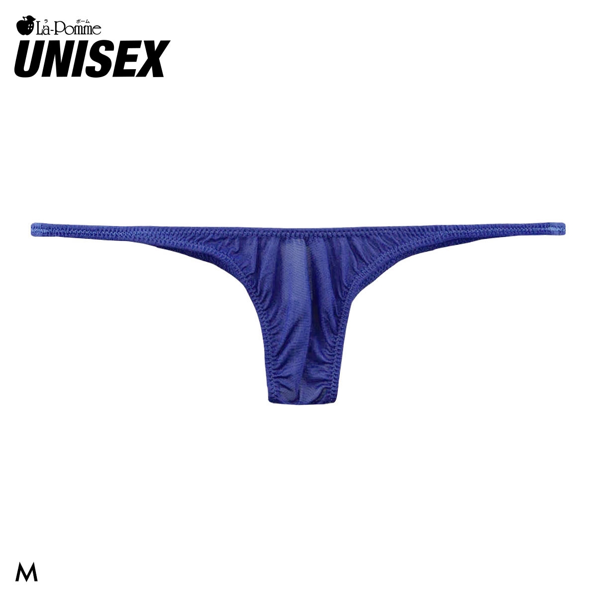 ラポーム ユニセックス 極小 ハーフバック ビキニ メンズ レディース La-Pomme UNISEX(NV-ネイビー-M)