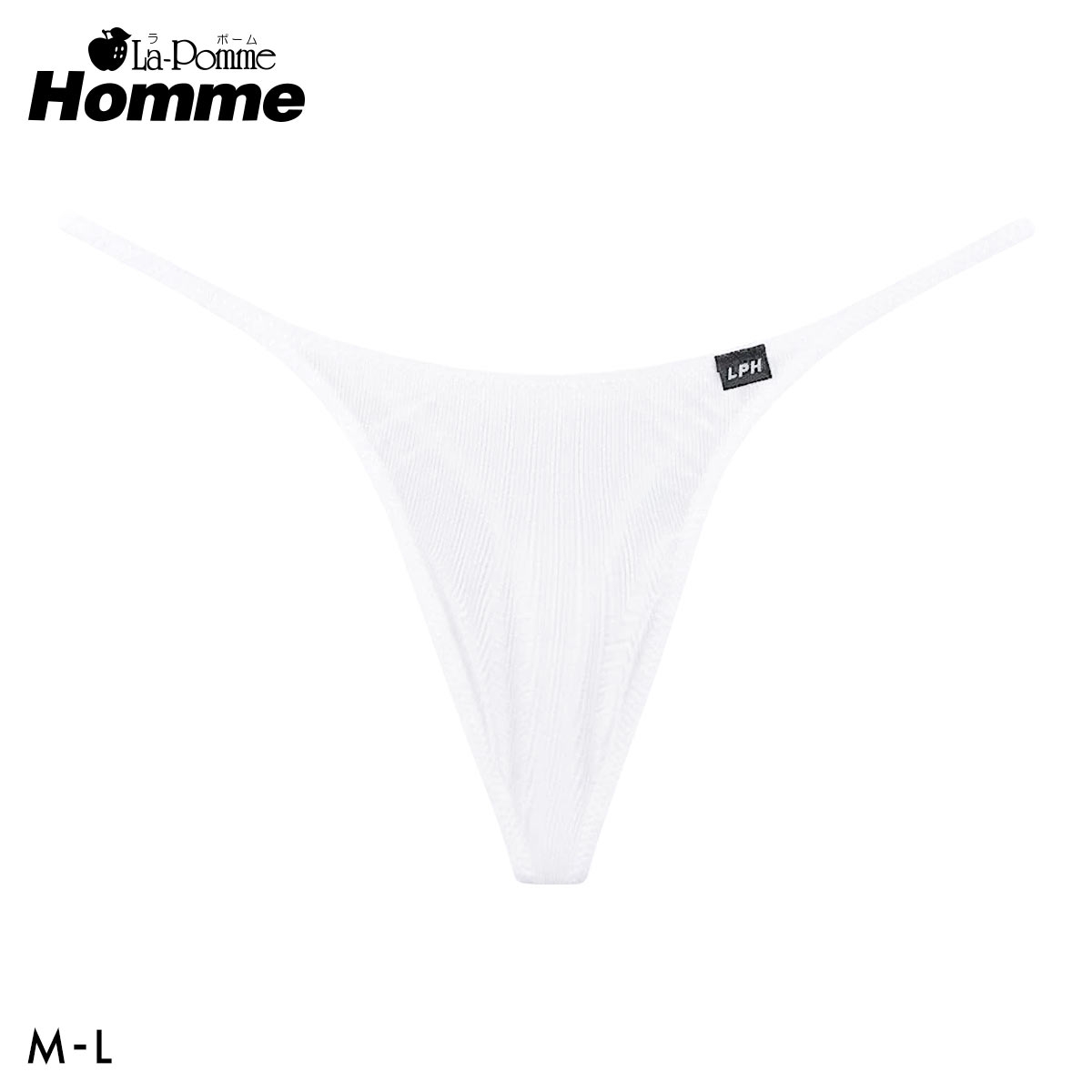 ラポーム オム La-Pomme HommeLAT Tフロント TB Tバック ビキニ 日本製 メンズ(WH-ホワイト-M)