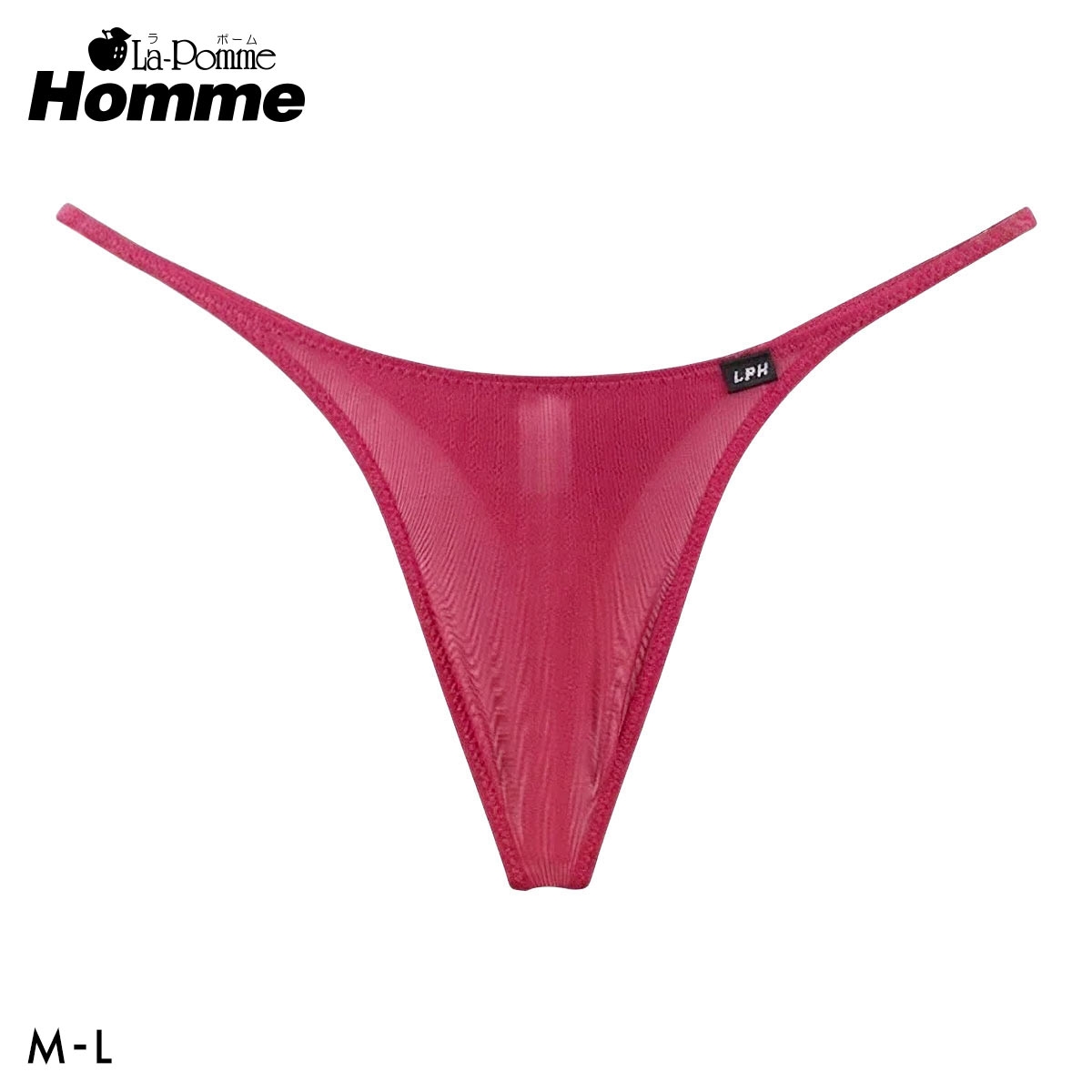 ラポーム オム La-Pomme HommeLAT Tフロント TB Tバック ビキニ 日本製 メンズ(RE-レッド-M)