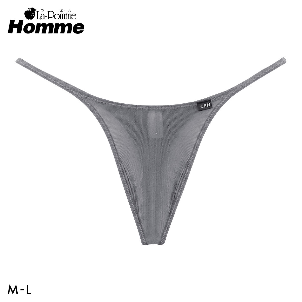 ラポーム オム La-Pomme HommeLAT Tフロント TB Tバック ビキニ 日本製 メンズ(GY-グレー-M)