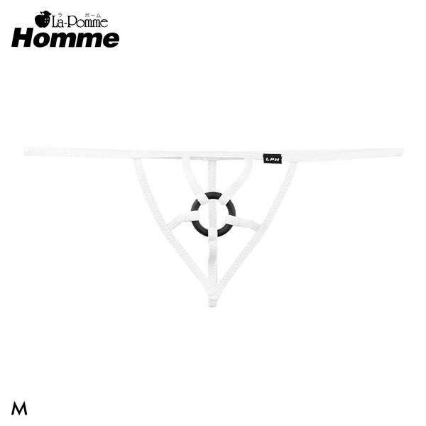 ラポーム オム スーパーWET ブラックパワーリング付き Gストリング メンズ Tバック ビキニ 日本製 La-Pomme Homme