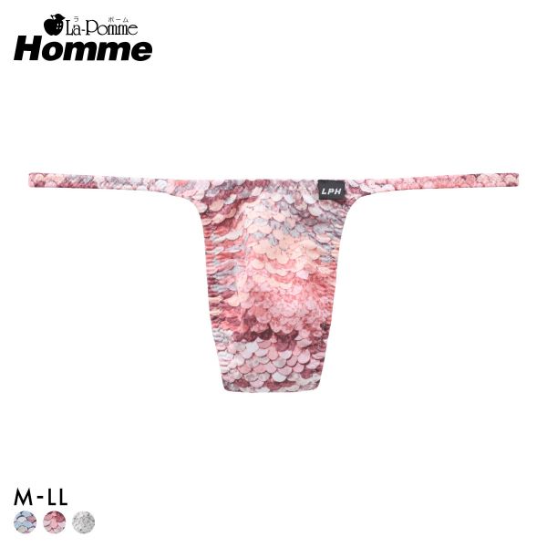 ラポーム オム スパンコールプリント Tバック ビキニ メンズ 日本製 La-Pomme Homme 大きいサイズ