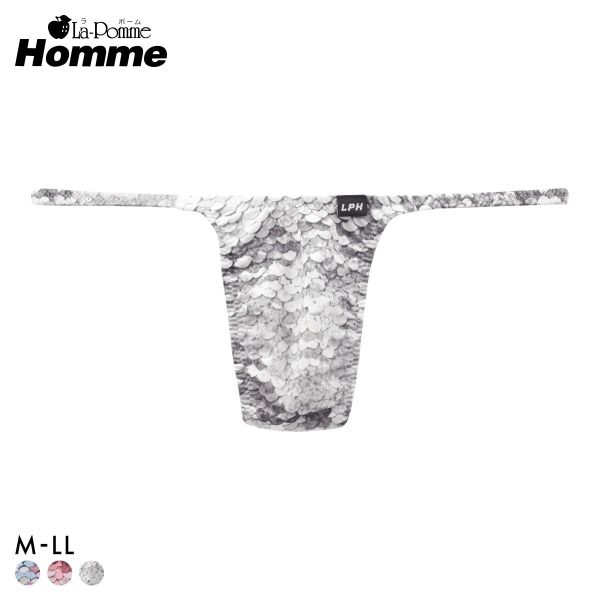 ラポーム オム スパンコールプリント Tバック ビキニ メンズ 日本製 La-Pomme Homme 大きいサイズ