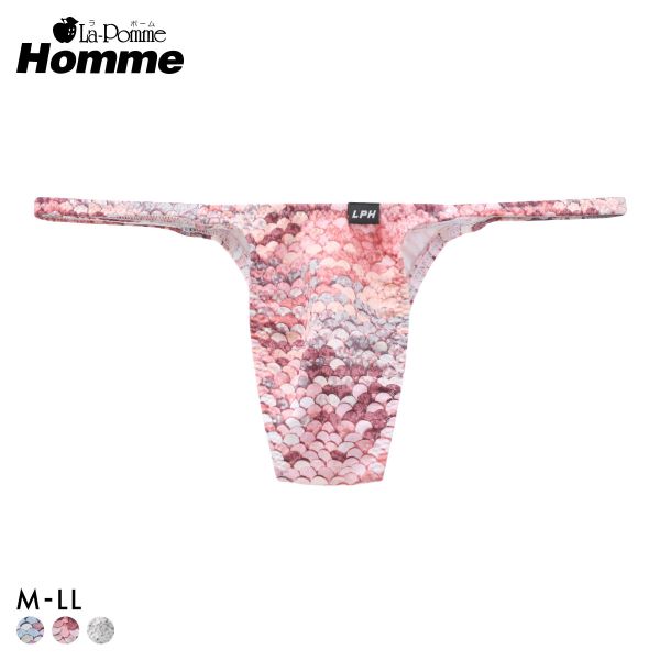 ラポーム オム スパンコールプリント ハーフバック ビキニ メンズ 日本製 La-Pomme Homme 大きいサイズ