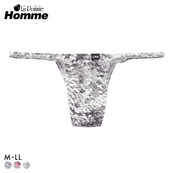 ラポーム オム スパンコールプリント ハーフバック ビキニ メンズ 日本製 La-Pomme Homme 大きいサイズ