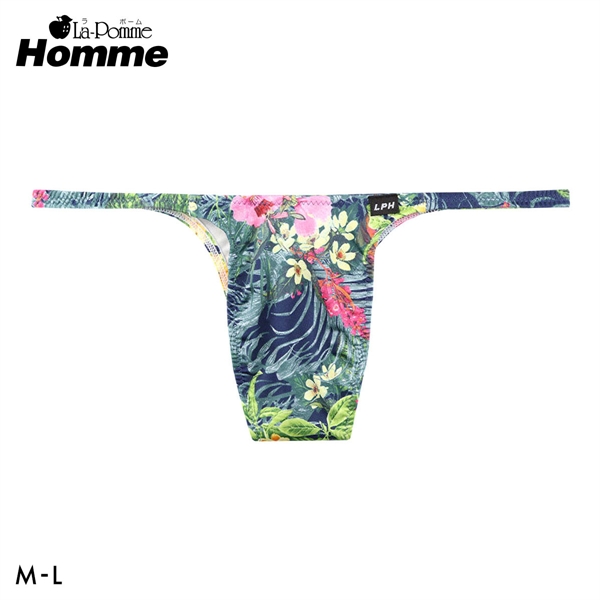 ラポーム オム アマゾンリーフプリント ハーフバック ビキニ メンズ 日本製 La-Pomme Homme
